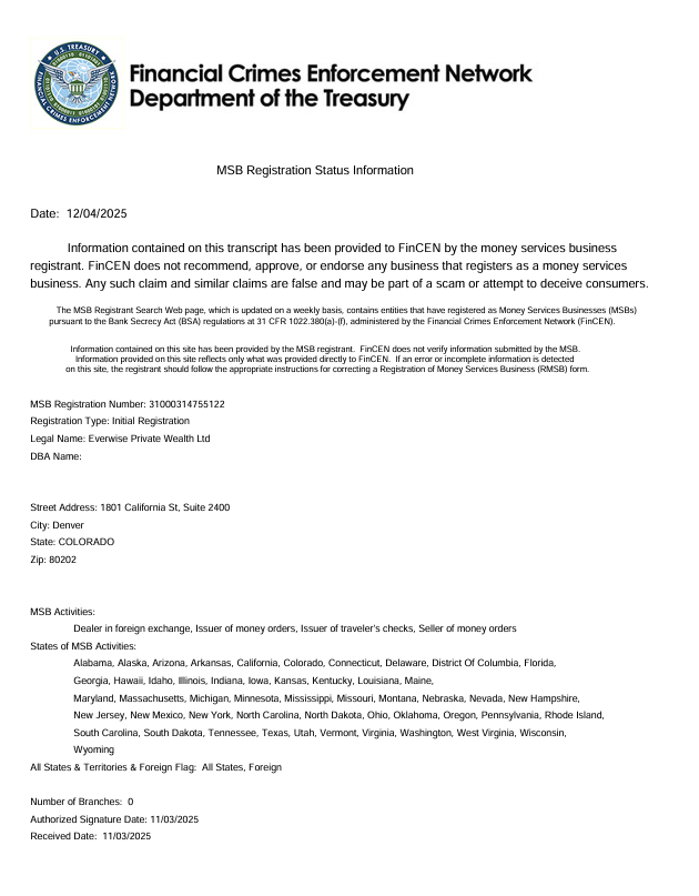 MSB Registration Status Information